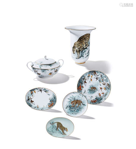 爱马仕 2019 CARNETS D’EQUATEUR系列瓷盘 & 瓷花瓶 & 瓷质汤盖碗