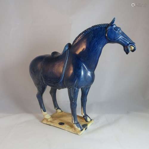 Chinese Tang Blue Glaze Horse