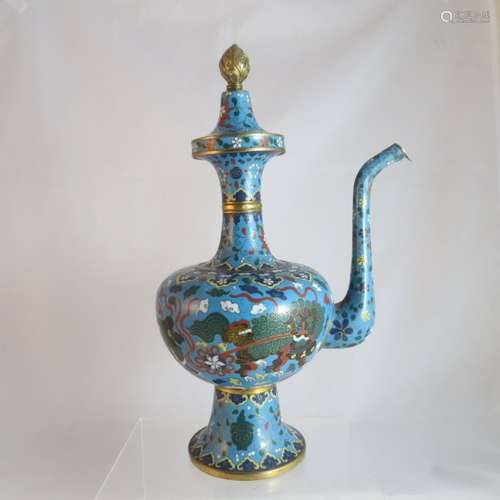 Chinese Qing Dynasty Cloisonne Tea/Coffee Pot