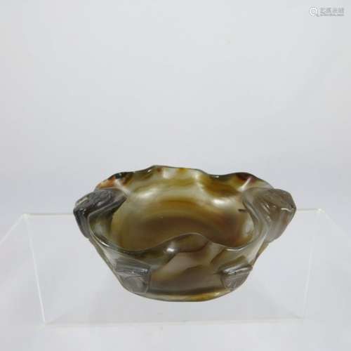 Chinese Qing Dynasty Agate Brush Washer