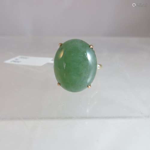 Jadeite and Diamond Ring