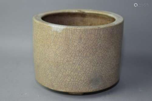 Late Ming/Early Qing Chinese Faux Ge Glaze Censer