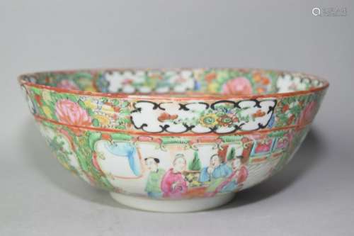 19th C. Chinese Famille Rose Medallion Bowl