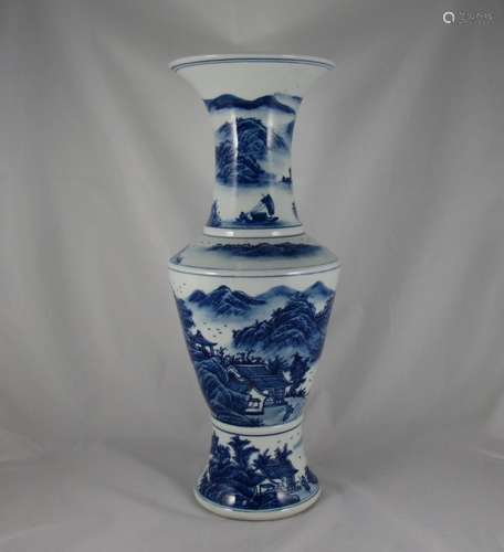 Chinese Qing BW Vase