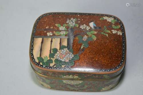 19th C. Japanese Cloisonne Box