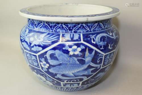 19th C. Chinese Blue and White Jardiniere