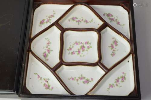 Set of 19th C. Chinese Famille Rose Snack Plates
