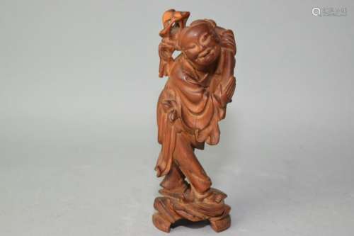 19th C. Chinese Huangyang Carved Liu Hai