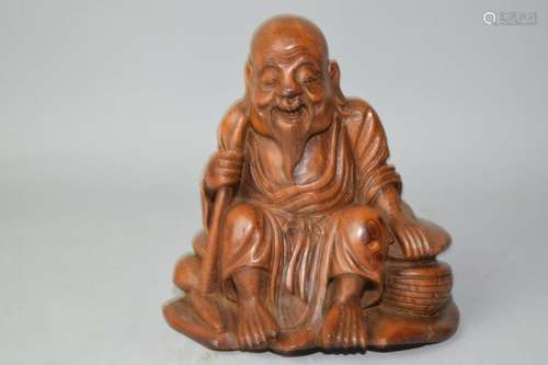 19th C. Chinese Bamboo Carved Old Man