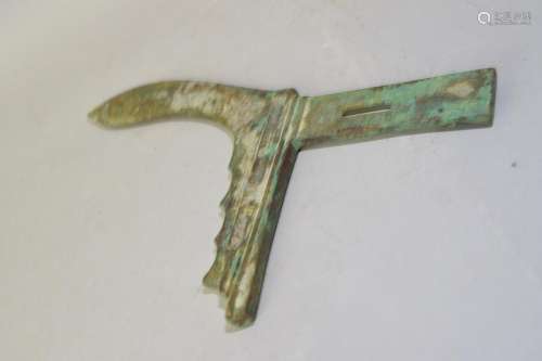 Chinese Bronze Ge Head