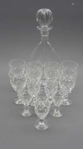 Set of 6 Royal Doulton Georgian pattern port glasses,