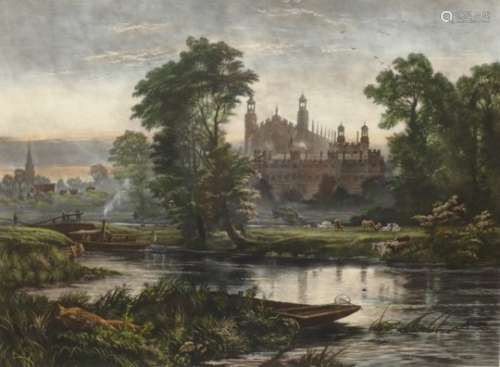 After Robert Gallon (British 1845-1925): 'Eton from the Thames',