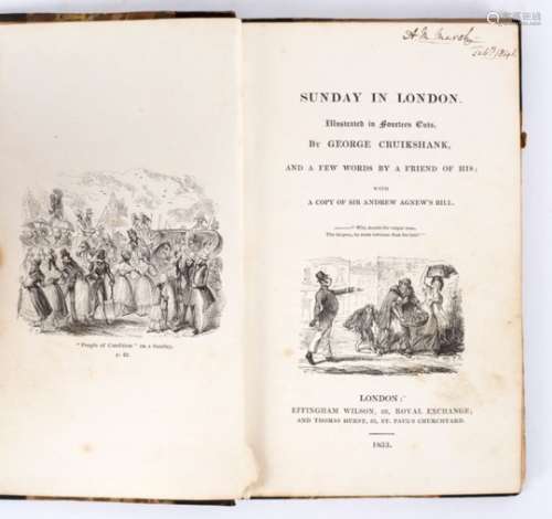 Cruikshank (G) Sunday in London, 1833, 8vo,