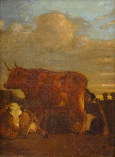 English School (19th Century): Cattle at Rest,