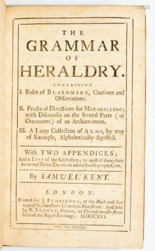 Kent (S) The Grammar of Heraldry, J Pemberton,