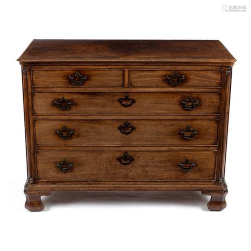 A late 18th Century Chippendale period chest,