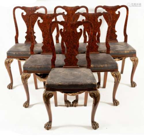 A set of six 18th Century style dining chairs,
