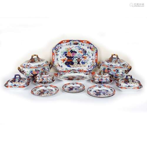 An extensive Spode New Stone dinner service, pattern 3875,