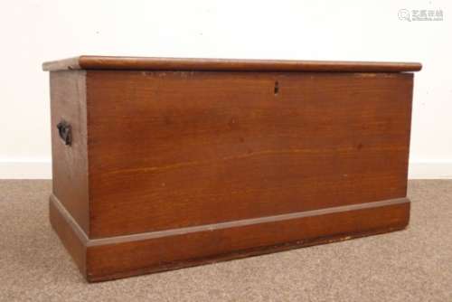 19th century scumbled pine blanket chest, W105cm,