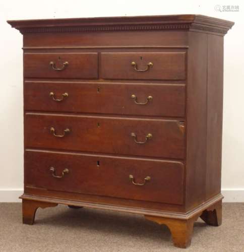 Early 19th Century oak chest of drawers, made from the top part of a tallboy,