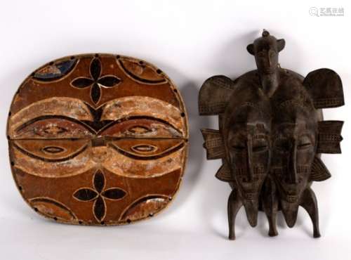A Baule double mask, Ivory Coast,