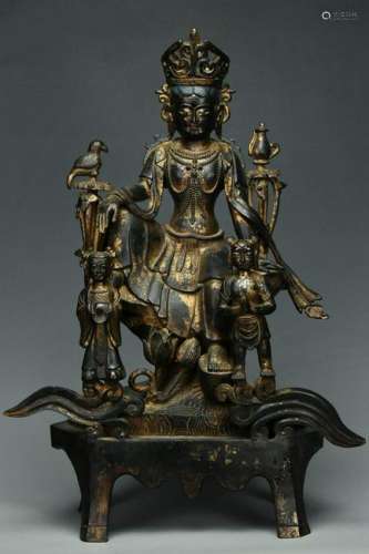 BRONZE AVALOKITESHVARA ZHENGDE MARK AND PERIOD