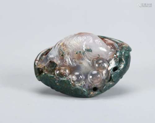 A CHINESE AGATE CARVING, QING DYNASTY