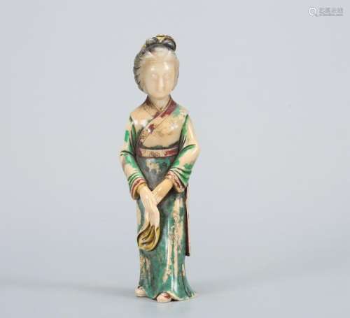 A CHINESE SOAPSTONE FIGURE, QING DYNASTY