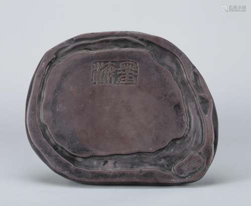 A CHINESE DUAN 'POETRY' INKSTONE, QING DYNASTY