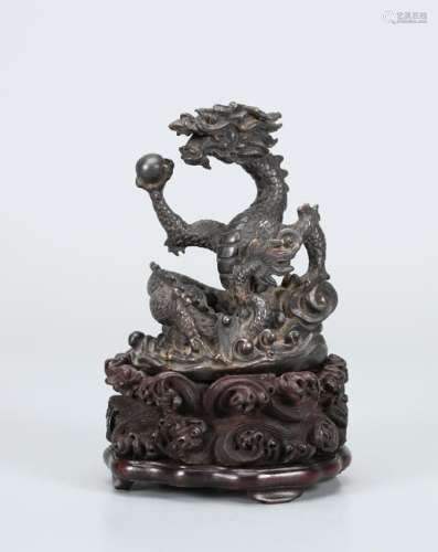 A CHINESE BRONZE DRAGON, QING DYNASTY