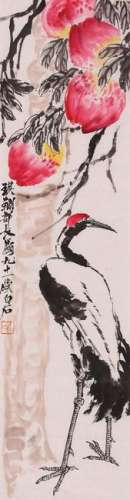 A CHINESE PAINTING, AFTER QI BAISHI, INK AND COLOR ON