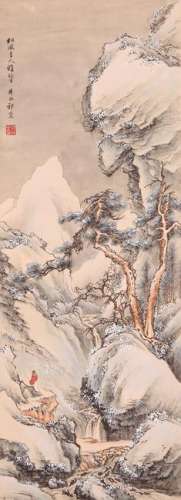 A CHINESE PAINTING, QI KUN, INK AND COLOR ON PAPER,