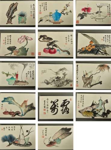 CHEN SHIZENG: INK AND COLOR ON PAPER EIGHT-LEAF ALBUM