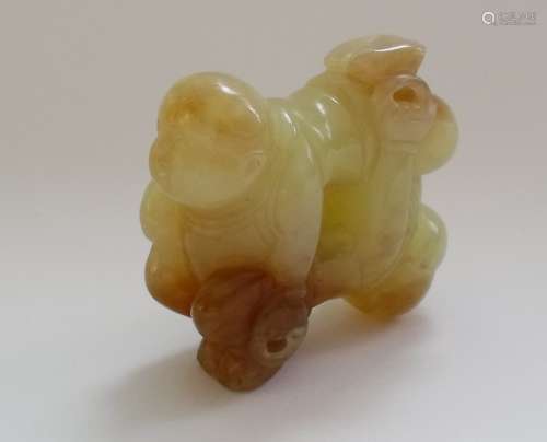 A Fine Chinese Jade Sculpture Of He-He Er Xian