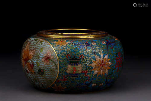 CLOISONNE FLOWER PATTERN CENSER