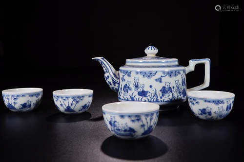 CHENGHUA MARK BLUE WHITE TEA SET