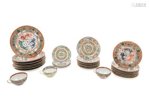 Thirty-Nine Chinese Famille Rose Porcelain Tea Wares