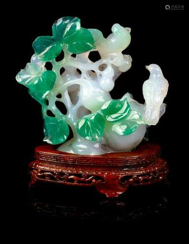 A Chinese Agate Carving Height 5 in., 13 cm.