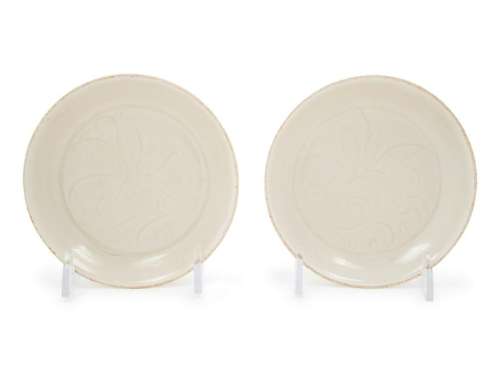 A Pair of Small Chinese Ding-Type Porcelain Dishes