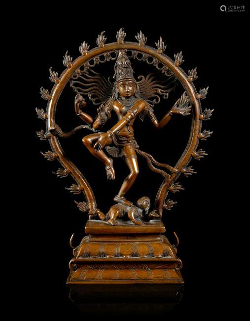 An Indian Bronze Figure of a Dancing Deity 