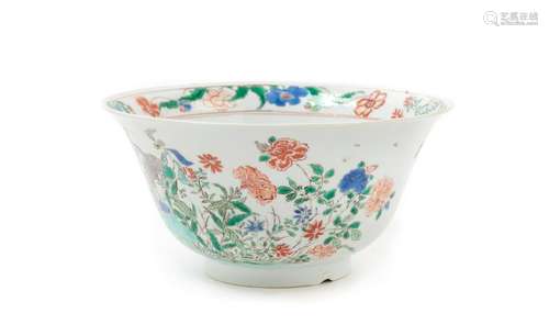 A Chinese Famille Verte Porcelain Bowl Diam 7 3/4 in.,