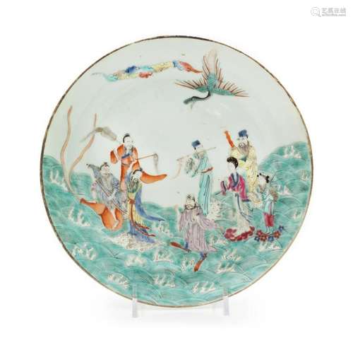 A Chinese Famille Verte 'Eight Immortals' Porcelain