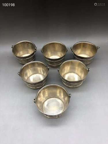 Six Chinese Silver Cup,Mark 