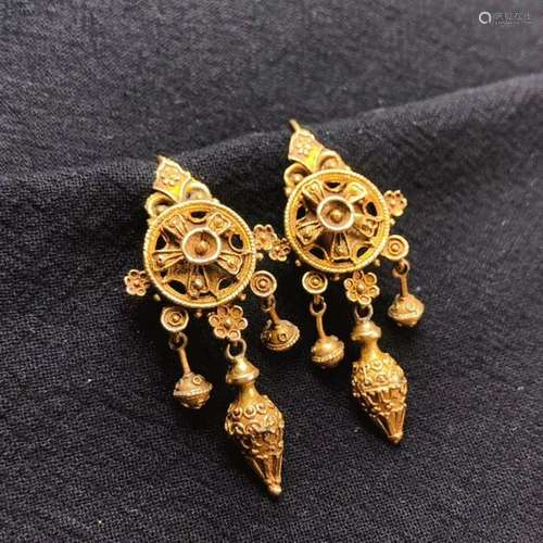 Pair of 18K Earrings