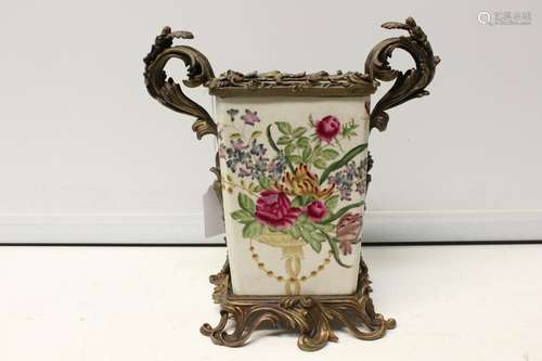 Porcelain Vase w Bronze Mount