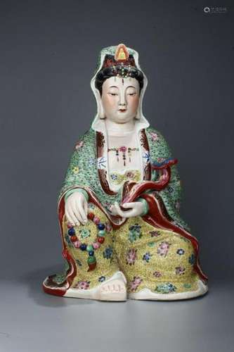 Chinese Famille Rose Porcelain Guanyin