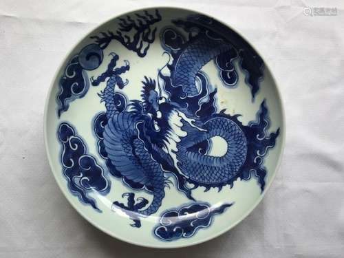 Chinese Blue and White Porcelain Plate