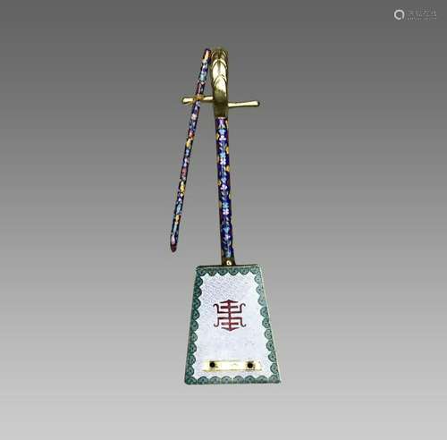 Chinese Cloisonne Musical Instrument