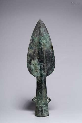 Chinese Bronze Spear Head, Probably Ming Dynasty