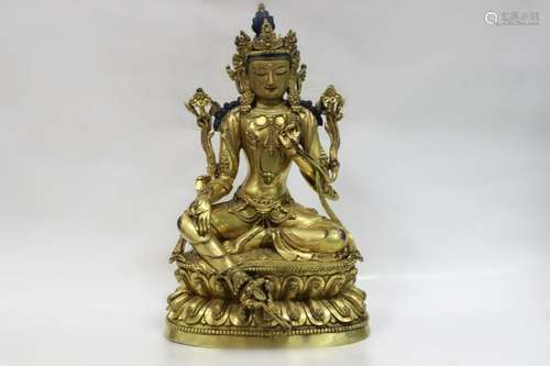 Chinese Gilt Bronze Buddha